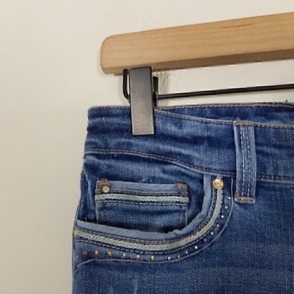 White House Black Market Straight Leg Crop Stretch Jeans Size 0 - Picture 4 of 8